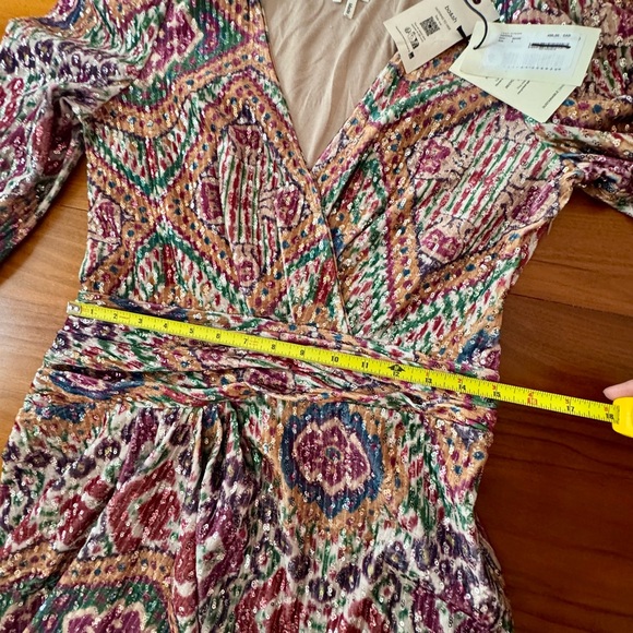 ba&sh “Tola” Velvet Sequin Gem-Tone Mini- Dress, Size L. NWT - Picture 12 of 16